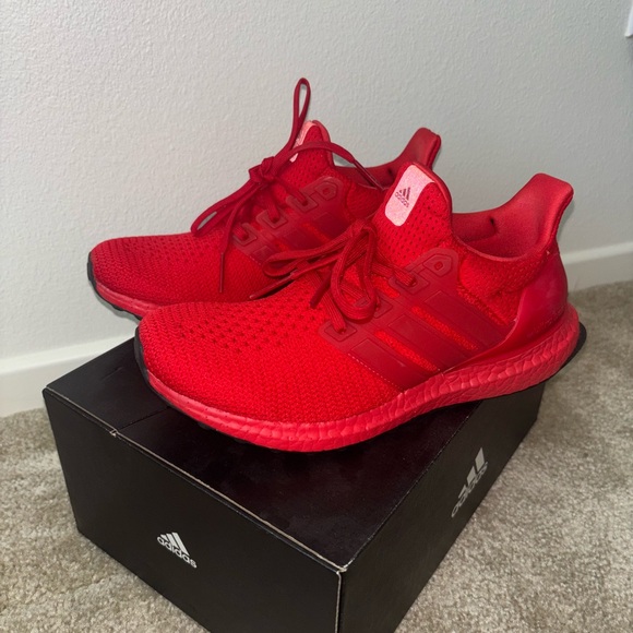 Adidas Women’s Red Ultraboost Sneakers - Picture 1 of 6